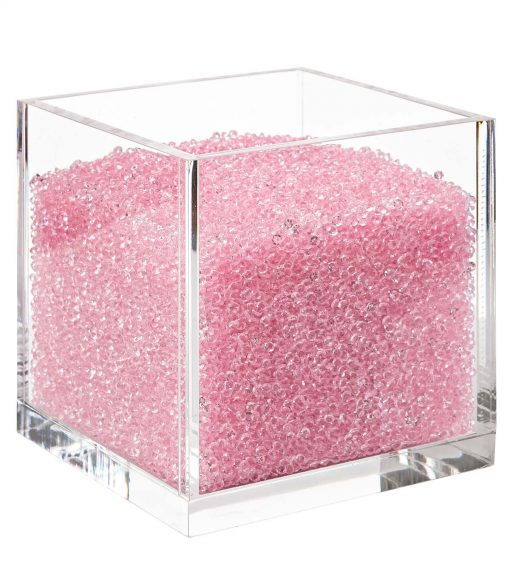 Acrylic Cube Organizer with Crystals (PINK)
