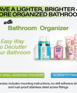 No-Drill Bathroom Organizer