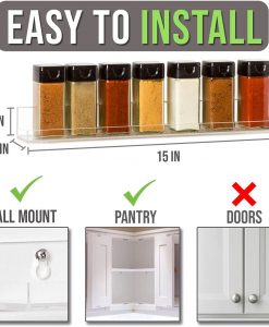 easy to install spice racks with ends