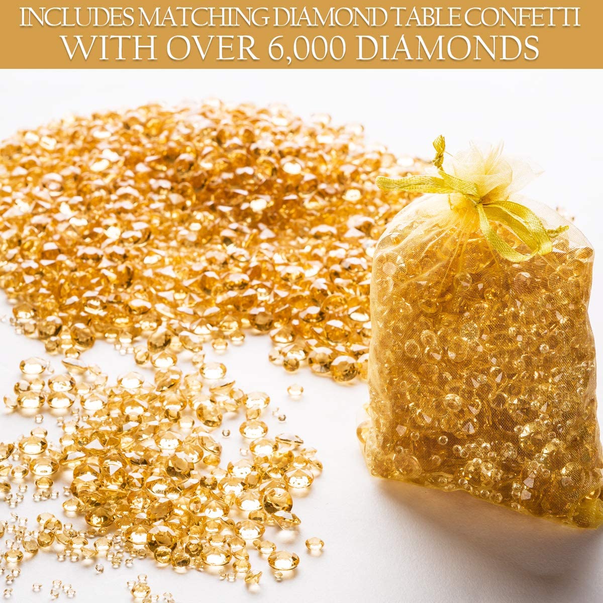 gold diamond table confetti