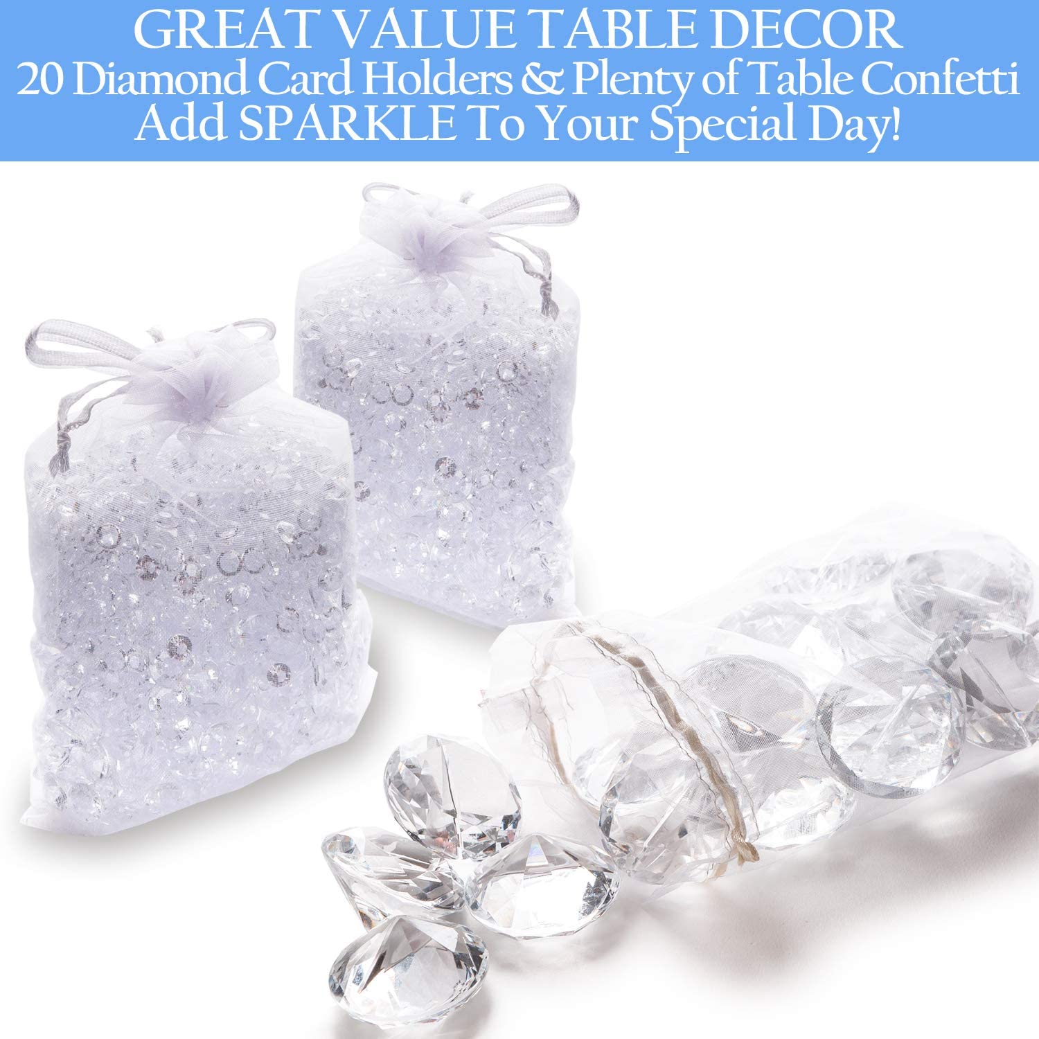 great value placecard holder table confetti