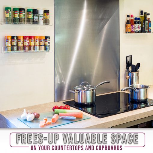 invisible acrylic spice rack
