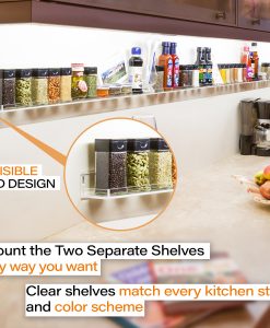 pretty display invisible design kitchen acrylic shelves
