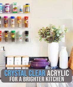 crystal clear easy to install spice racks